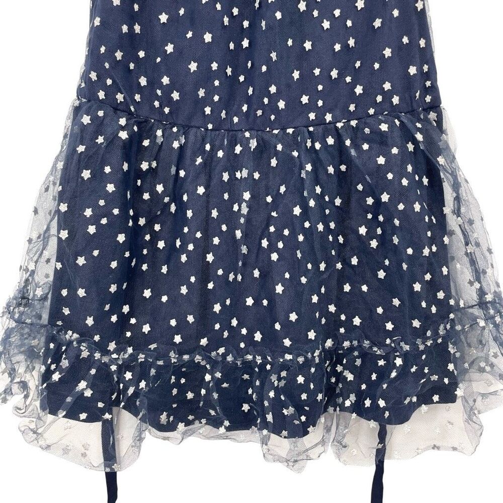NEW Crewcuts tulle star print tiered dress Size‎ 5 navy blue - Picture 3 of 7